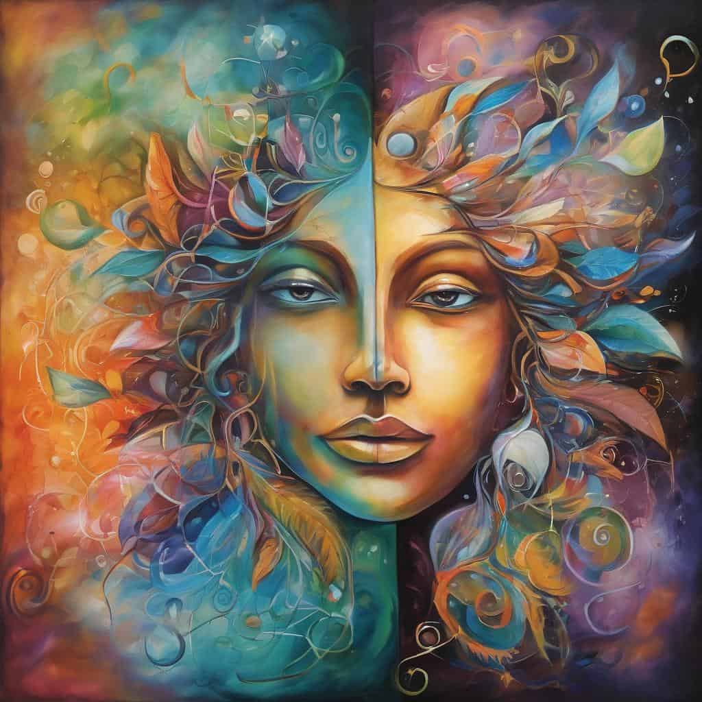 Ζωγραφική που εκφράζει την εσωτερική σοφία και την πορεία της ζωής.